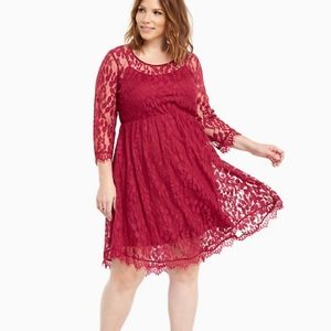 TORRID LACE V-HEM SKATER DRESS